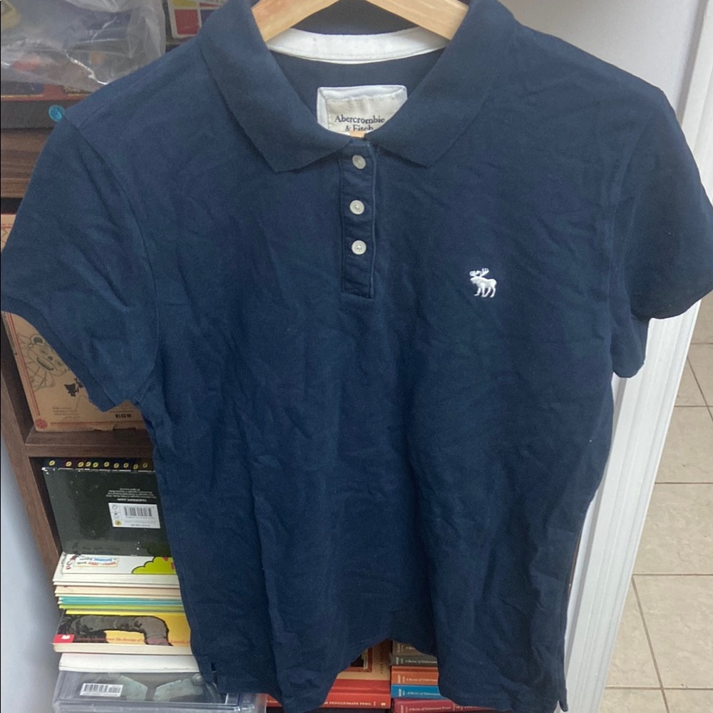 Abercrombie & Fitch Blue Polo Shirt Classic Style